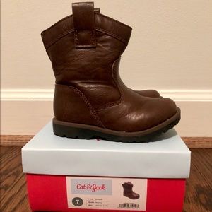 EUC Cat & Jack Brown Toddler Boots - Size 7